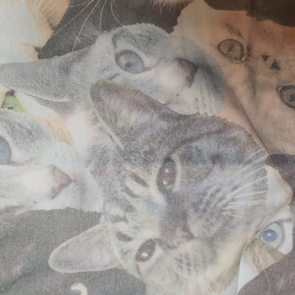Mens Cat tee Cats All Over T-shirt 2XL XXLARGE - Picture 2 of 9